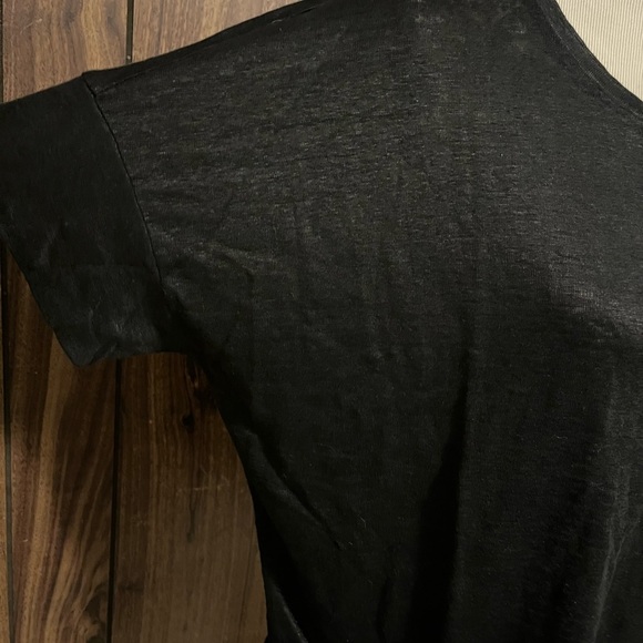 J JILL PURE JILL BLACK PULLOVER SHORT SLEEVE BLOUSE ROUND NECK TOP SZ L - Picture 2 of 7